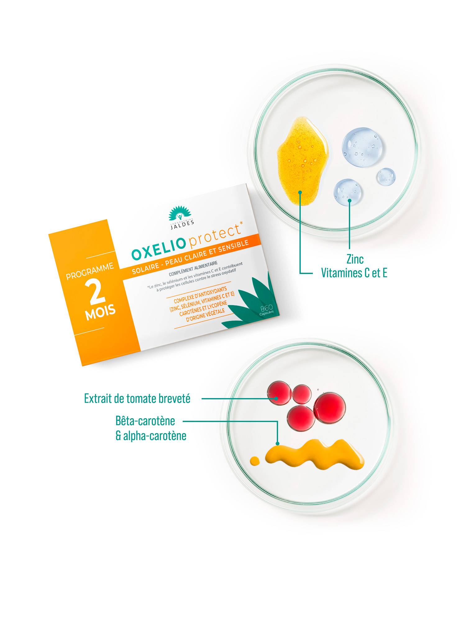 OXELIO protect, peau claire et sensible - 60 capsules