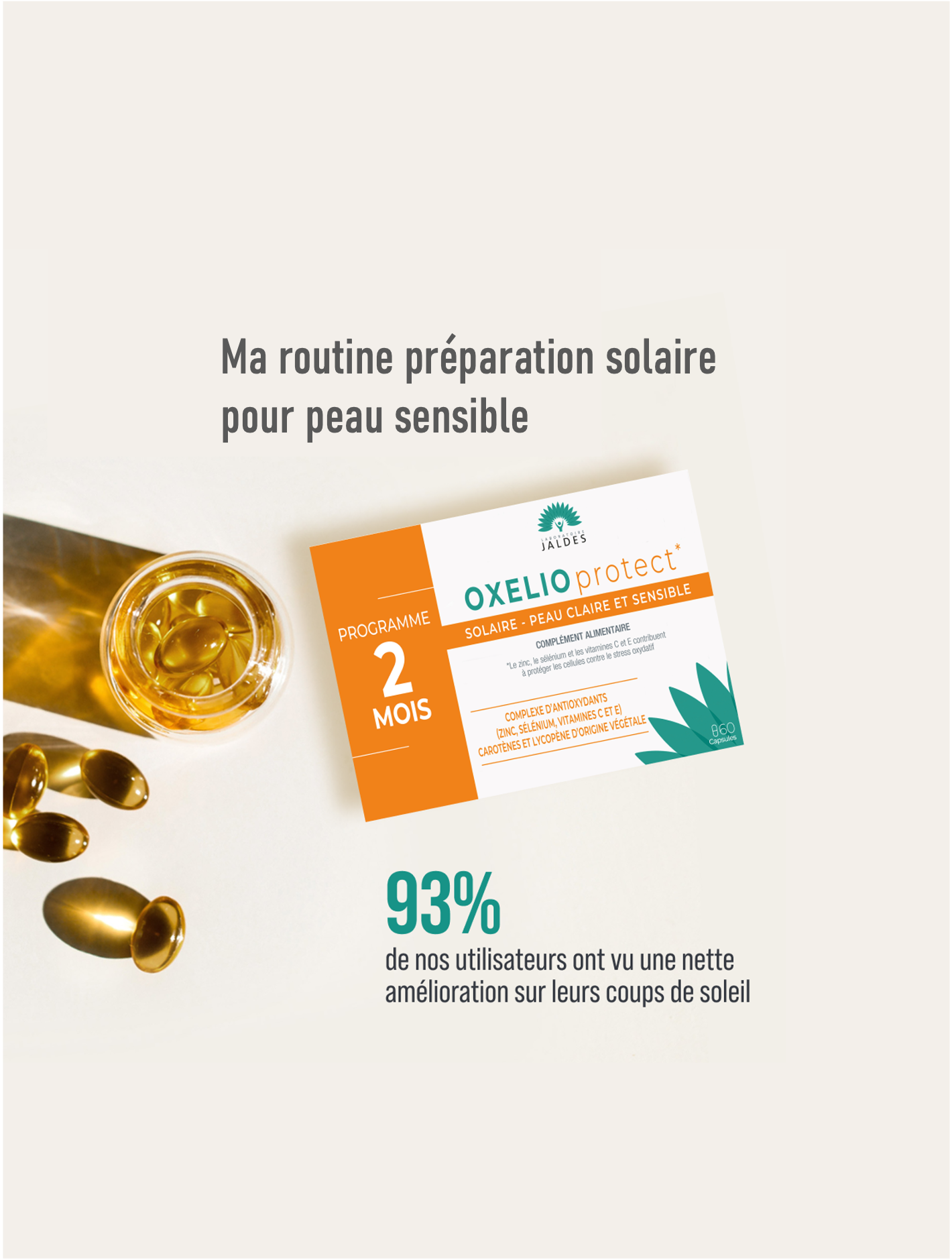OXELIO protect, peau claire et sensible - 60 capsules